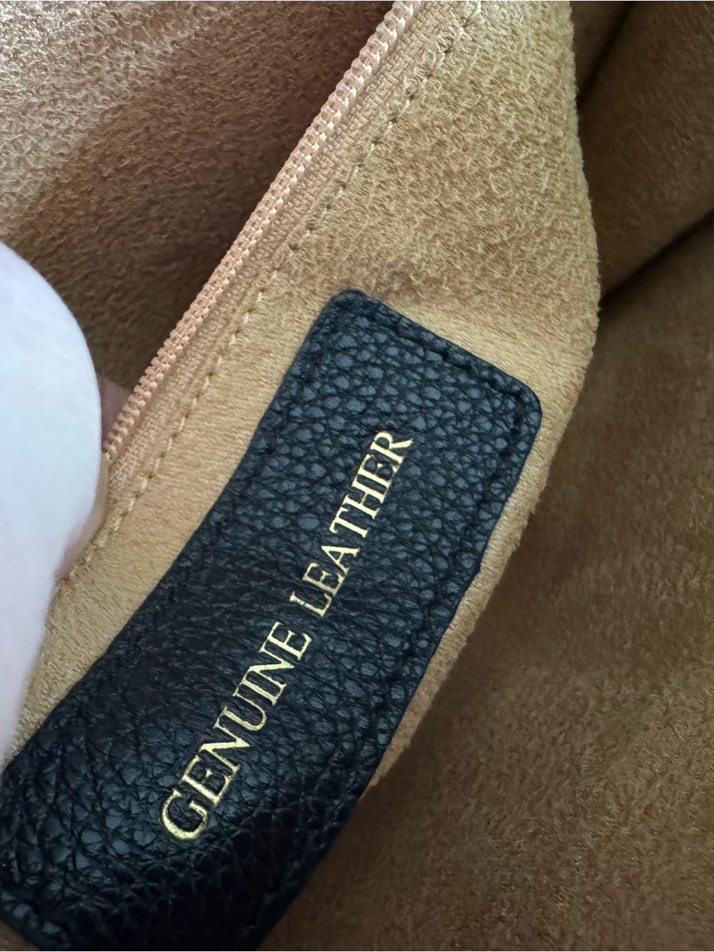 Black Leather  Clutch with Embossed H Detail - Picture 6 of 8